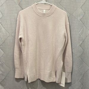 Lululemon Merino Wool Blend Rib Crewneck Sweater Size 4 Cream